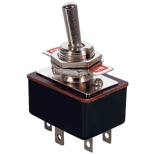Dpdt Toggle Switch – Standard Duty, On/On Configuration 1