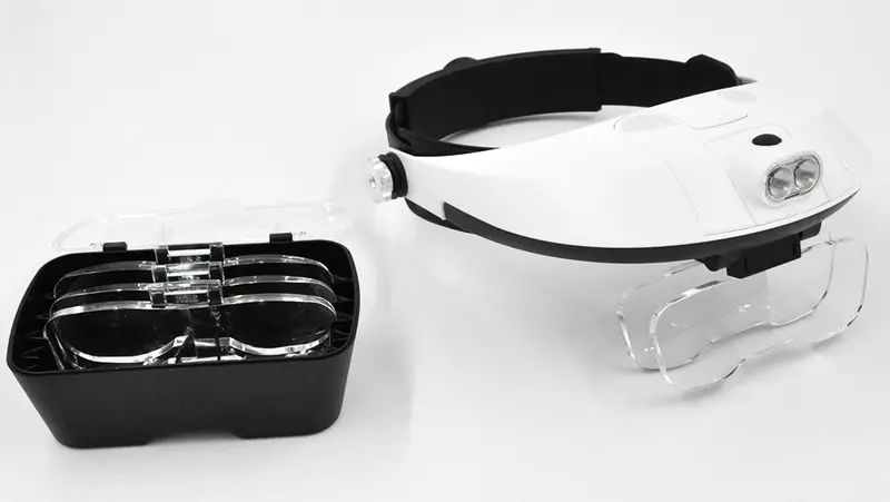 Dual-Led Illuminated Headband Magnifier For Hands-Free Focus 1