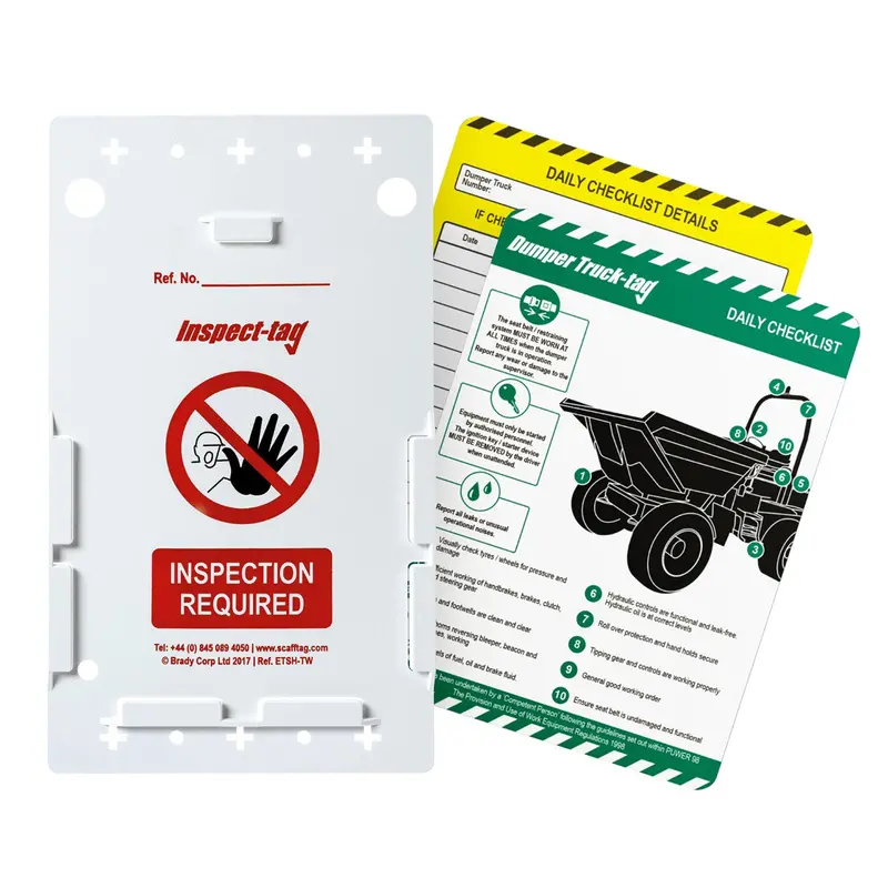 Dumper Truck Safety Tag Kit – Complete Set 1