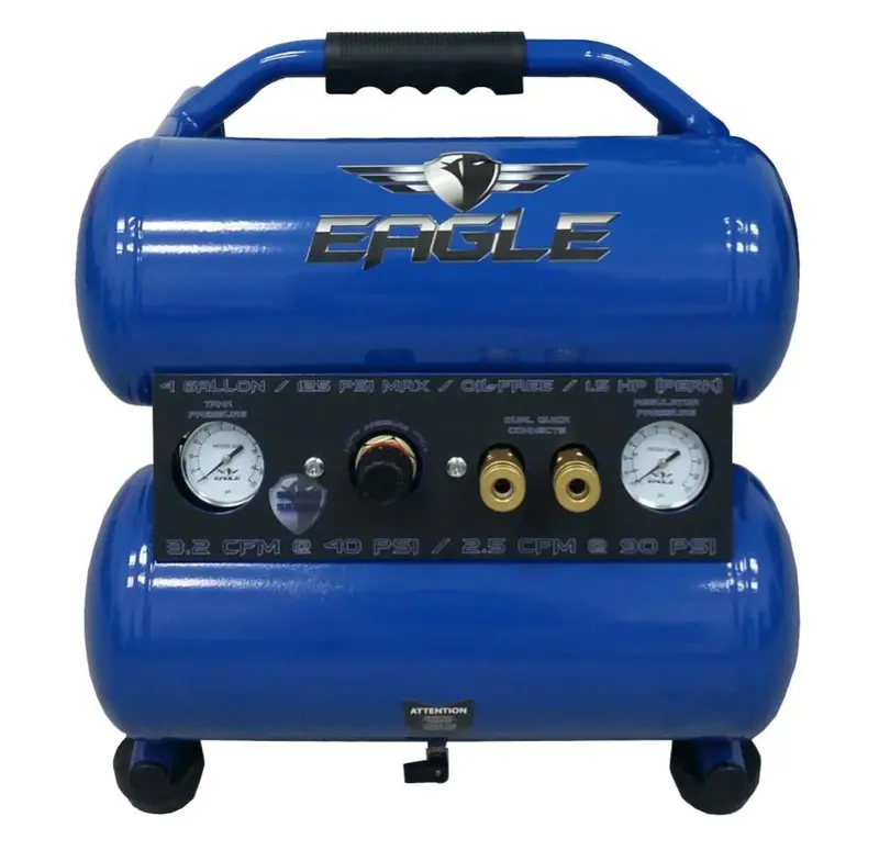 Eagle Ea-4000 Silent Series 1-Hp 4-Gallon Twin-Stack Portable Air Compressor 1