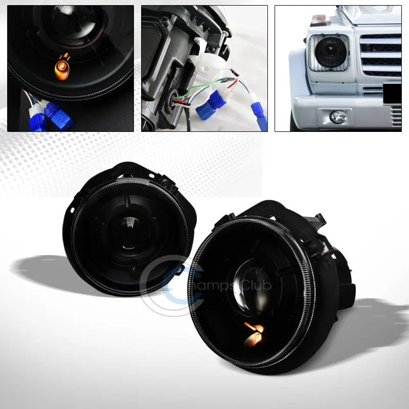 Euro-Style Black Projector Headlights For 1999–2006 Mercedes-Benz G-Class W463 1