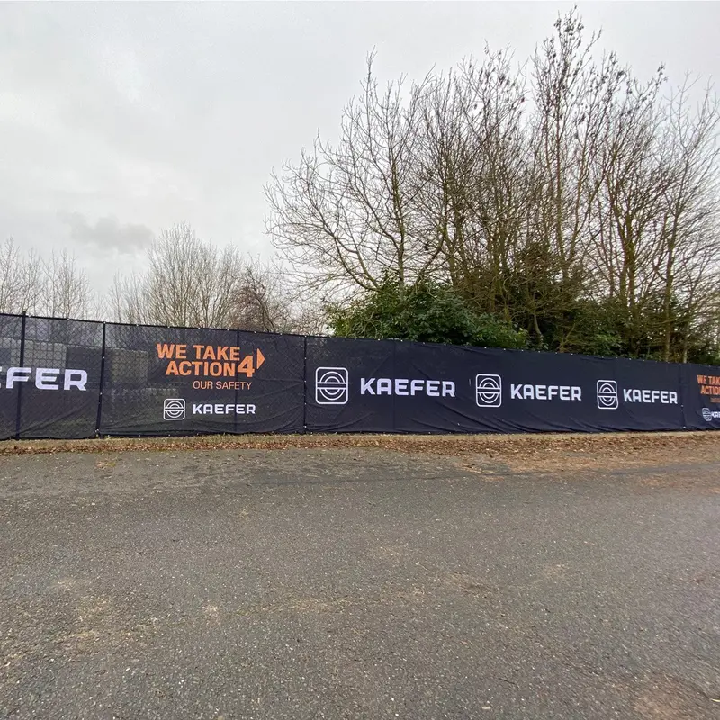 Fire-Retardant Printed Heras Fence Scrim – Pvc Mesh Banner Material 1
