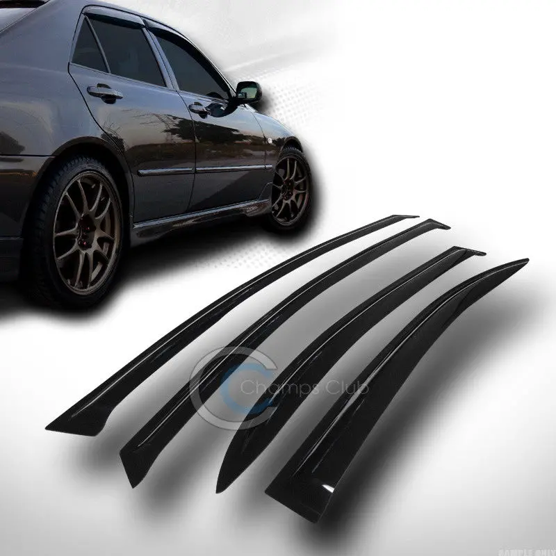 Four-Piece Smoke-Tinted Sun And Rain Deflector Visors For 2006–2011 Honda Civic Sedan 1