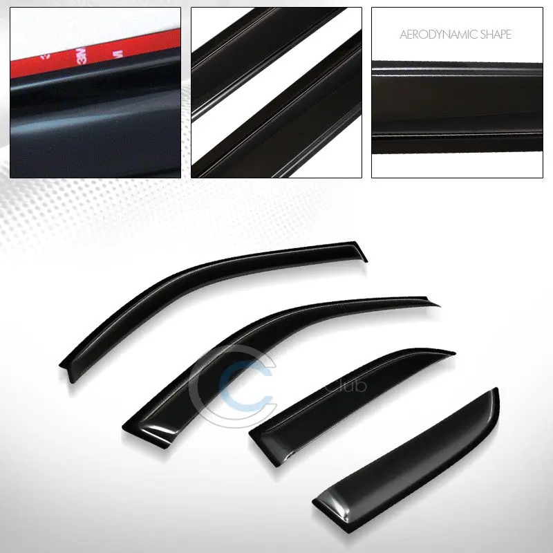 Four-Piece Smoke-Tinted Sun/Rain Visors For 1992–1996 Toyota Camry 1