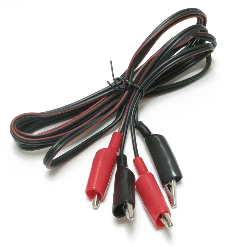 Heavy-Duty Alligator Clip Test Leads – Red And Black Pair For Robust Probing 1