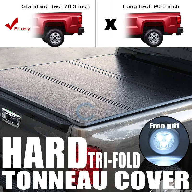 Heavy-Duty Tri-Fold Solid Tonneau Cover For 2009–2016 Dodge Ram 1500/2500/3500 – 6.5-Foot Bed 1