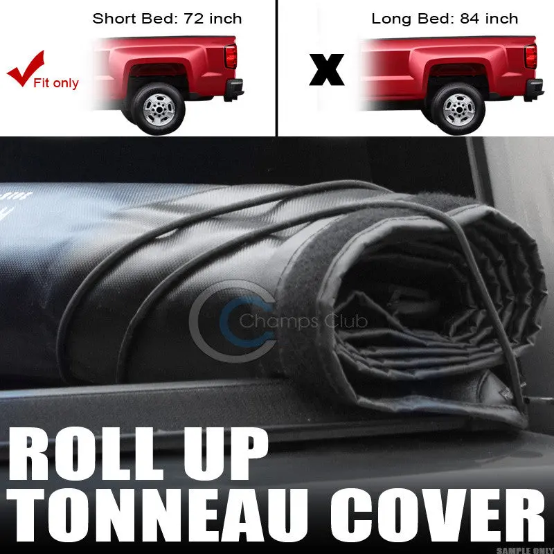 Jr Roll-Up Soft Tonneau Cover For 1993–2008 Ford Ranger Flareside & Splash 6-Foot Short Bed 1
