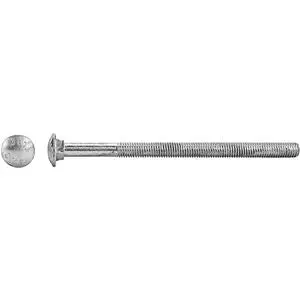 Kanebridge Hot-Dip Galvanized Carriage Bolt – 3/8"-16 X 12", Pack Of 100 1
