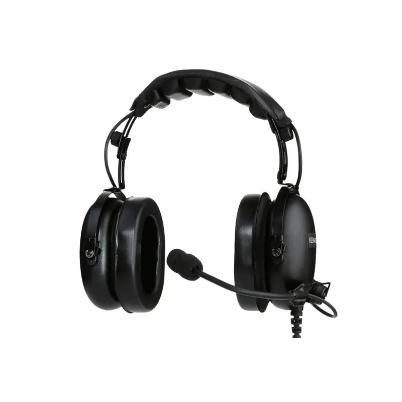 Kenwood Heavy-Duty Black Over-The-Head Double-Muff Headset 1
