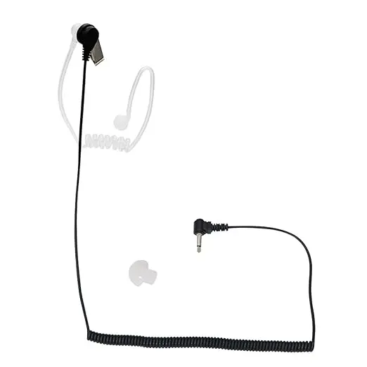 Kenwood Single-Pin Surveillance Earpiece – Transparent Acoustic Tube Design 1
