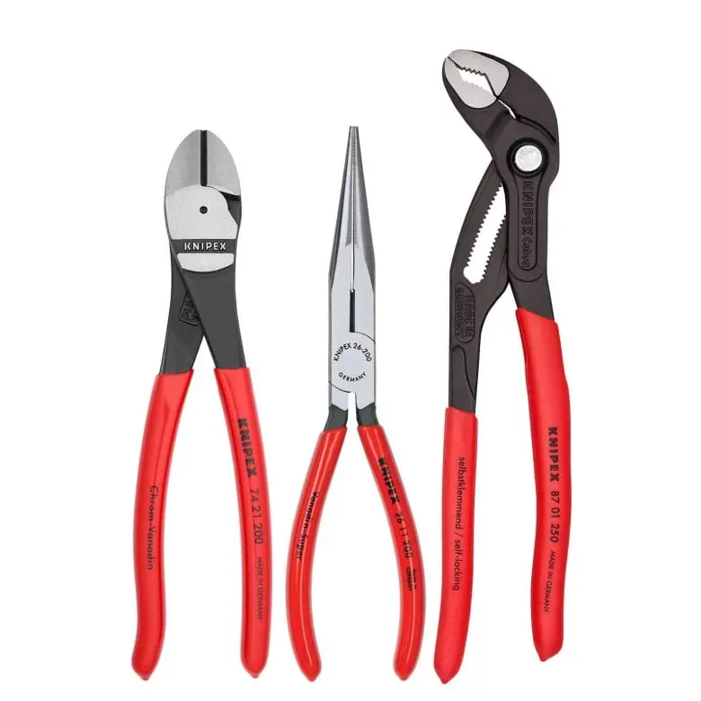 Knipex 00 20 08 Us2 Universal Pliers Set – 3-Piece Including Cobra® Pliers 1
