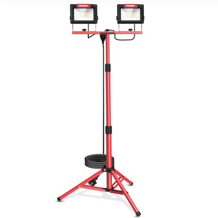 Led Construction Spotlight – 120W Dual-Lamp With Adjustable Tripod Stand 1