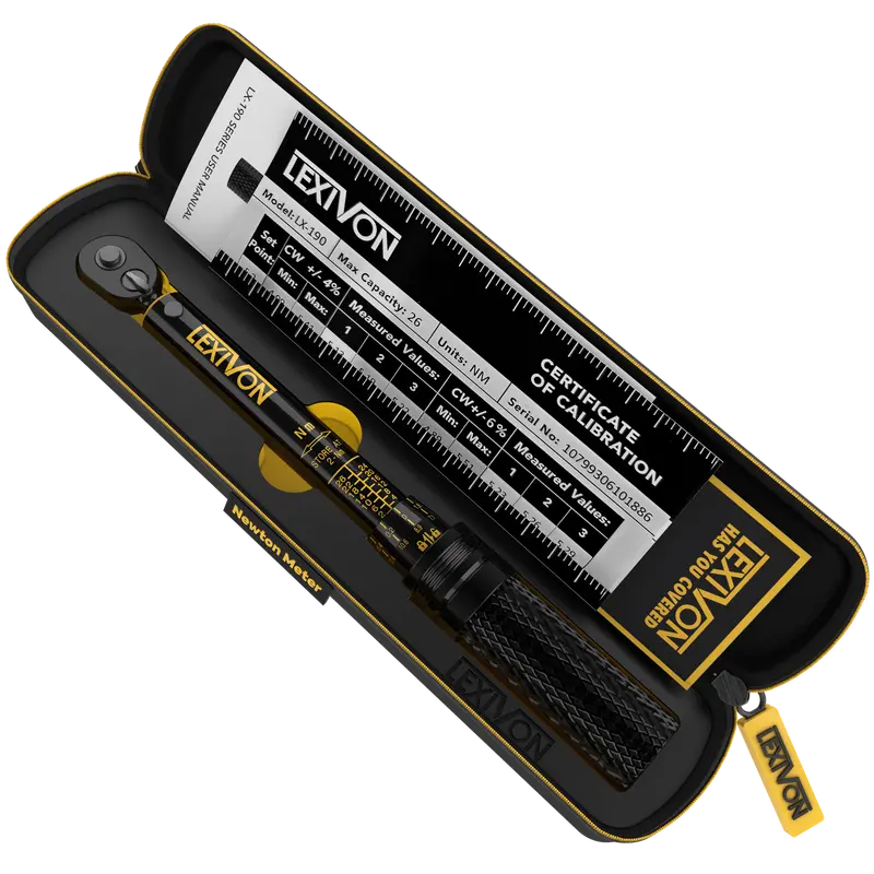 Lexivon Bicycle-Specific Torque Wrench — 1/4-Inch Drive, 2–26 Nm Dual-Direction Click, 72-Tooth Gear, Compact For Mtb & Road Bikes (Lx-190) 1