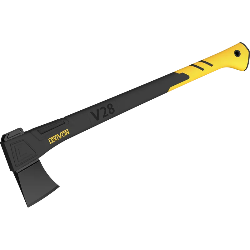 Lexivon V28 Chopping Axe – 28-Inch Lightweight Fiberglass Handle With Comfort Grip And Sheath 1