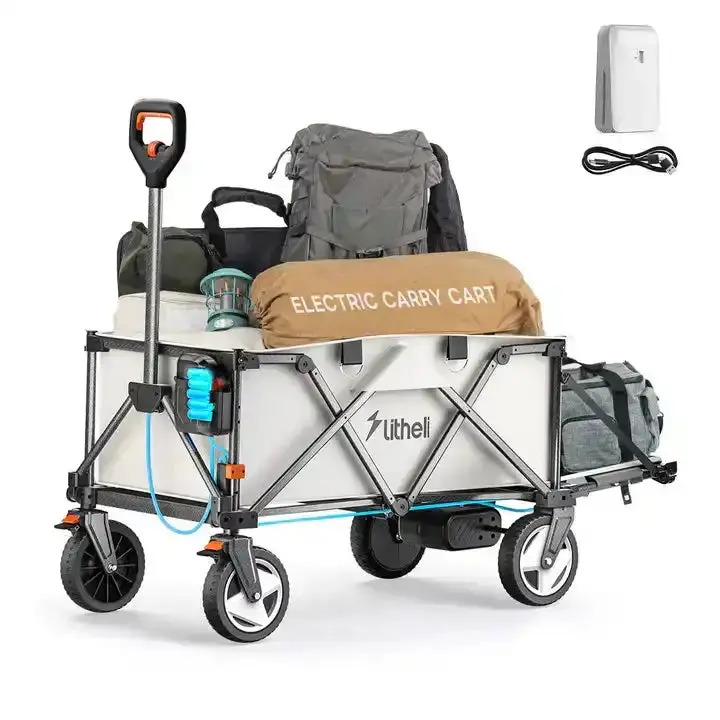 Litheli V140I Electric Camping Wagon – All-Terrain Portable Carrier With Color Options & Compatible Se Battery Upgrades 9