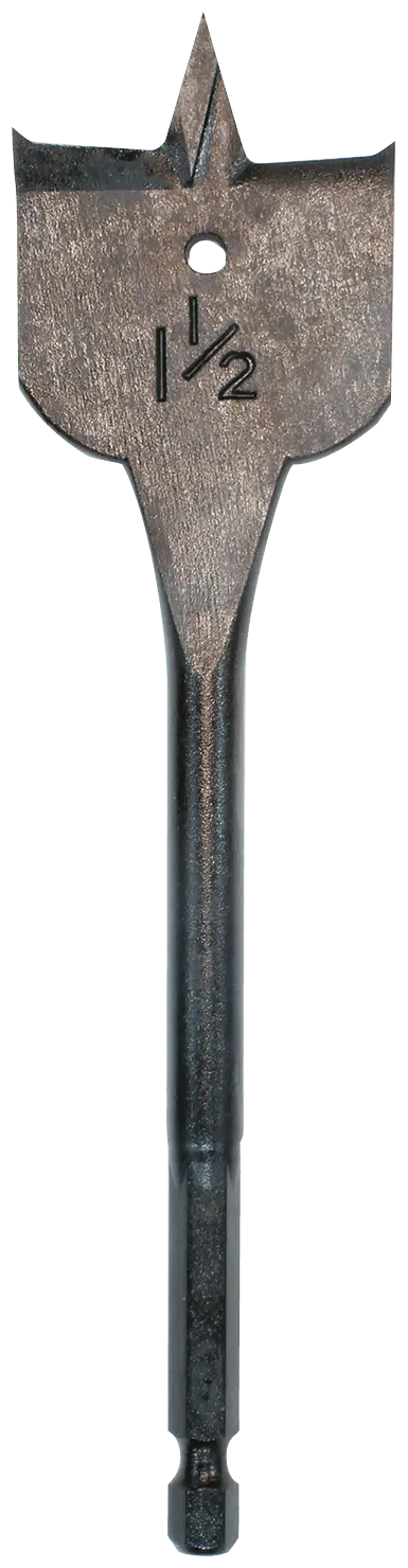 Makita 1-1/2" X 6-1/8" Spade Bit – Extra-Wide Flat Drill Bit For Large Holes (714170-A) 1