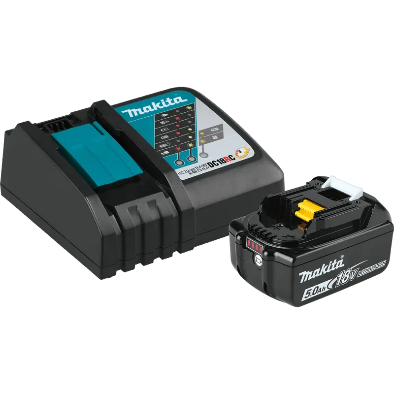 Makita 18V Lxt 5.0Ah Battery & Rapid Optimum Charger Starter Kit 1