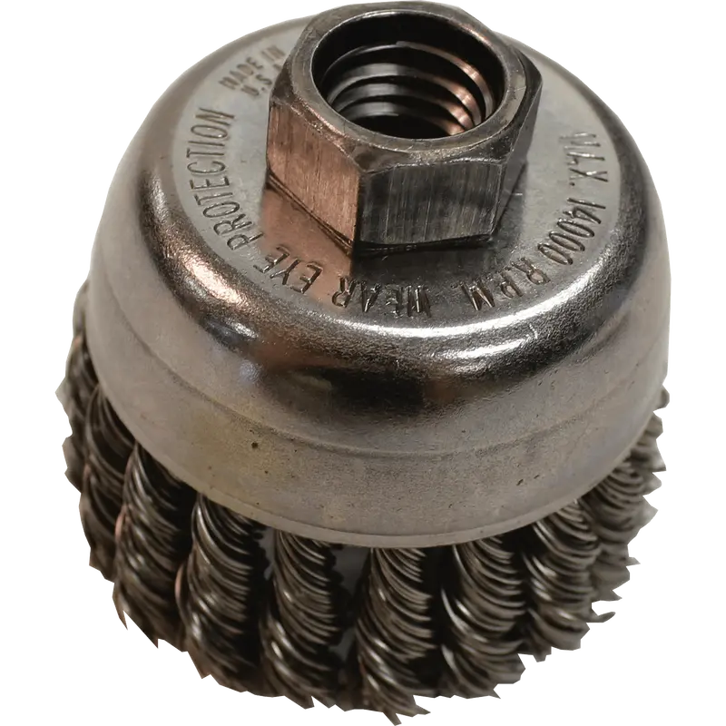 Makita 2-3/4" Knot Wire Cup Brush – 5/8"-11 Thread, Standard Steel 1