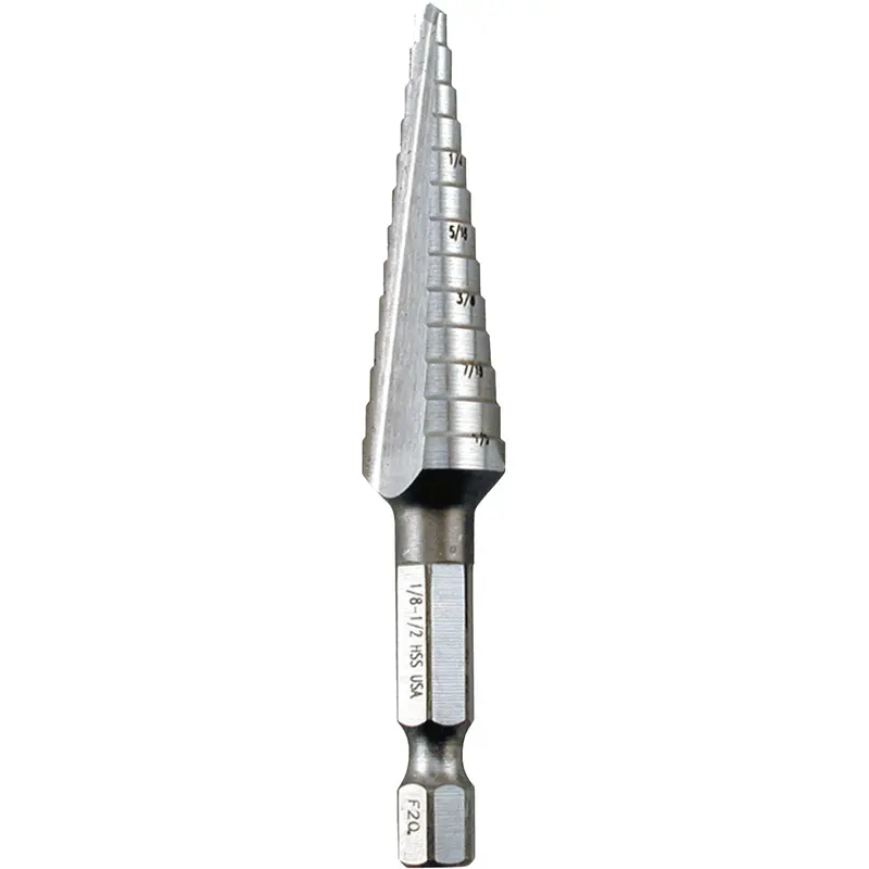 Makita 711492-A Hss Step Drill Bit — 1/8" To 1/2", 1/4" Hex Shank 1