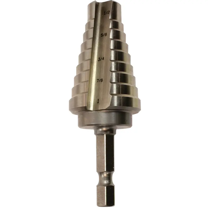 Makita 711497-A Hss Step Drill Bit — 1/2" To 1" Range, 1/4" Hex Shank 1