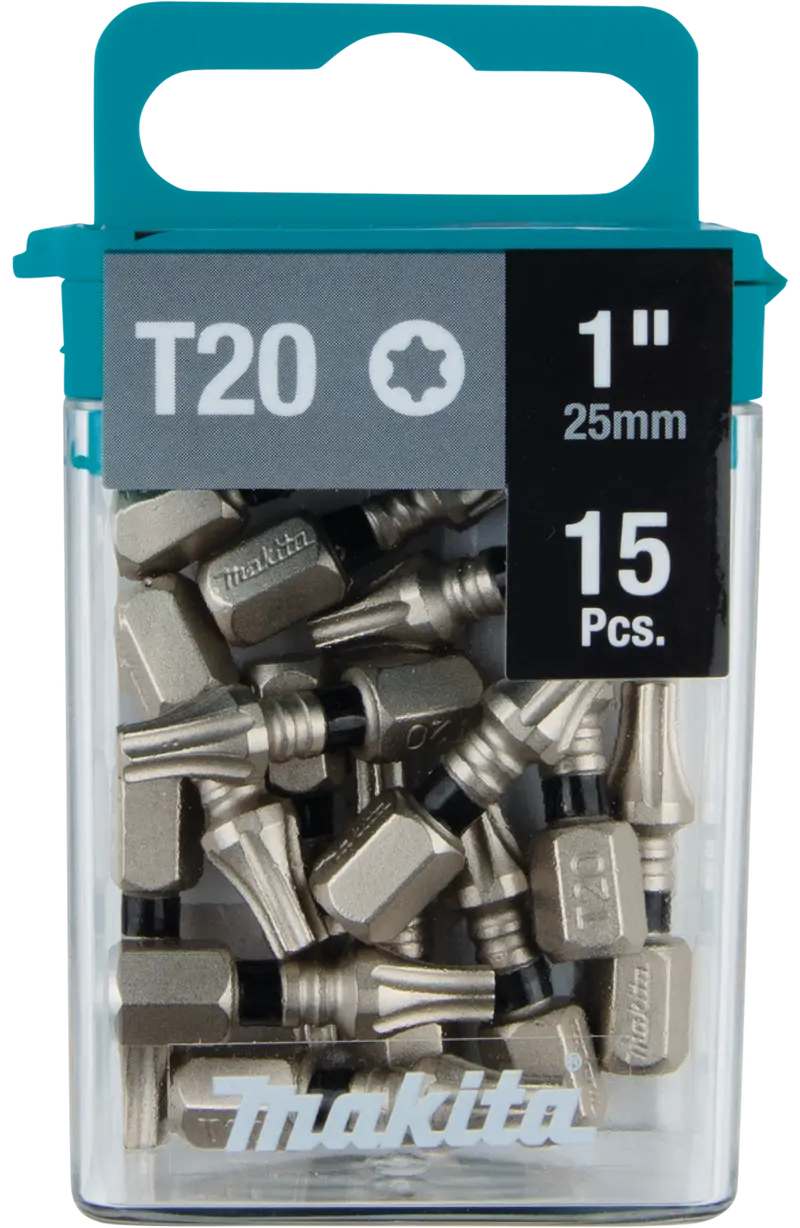 Makita E-00670 Impact Xps® T20 Torx 1" Insert Bits – 15-Pack, Compact & Reliable 1