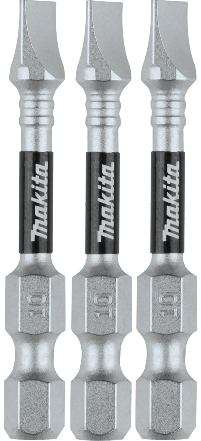 Makita E-00898 Impact Xps® #10 Slotted 2" Power Bits – 3-Pack, High-Durability Design 1