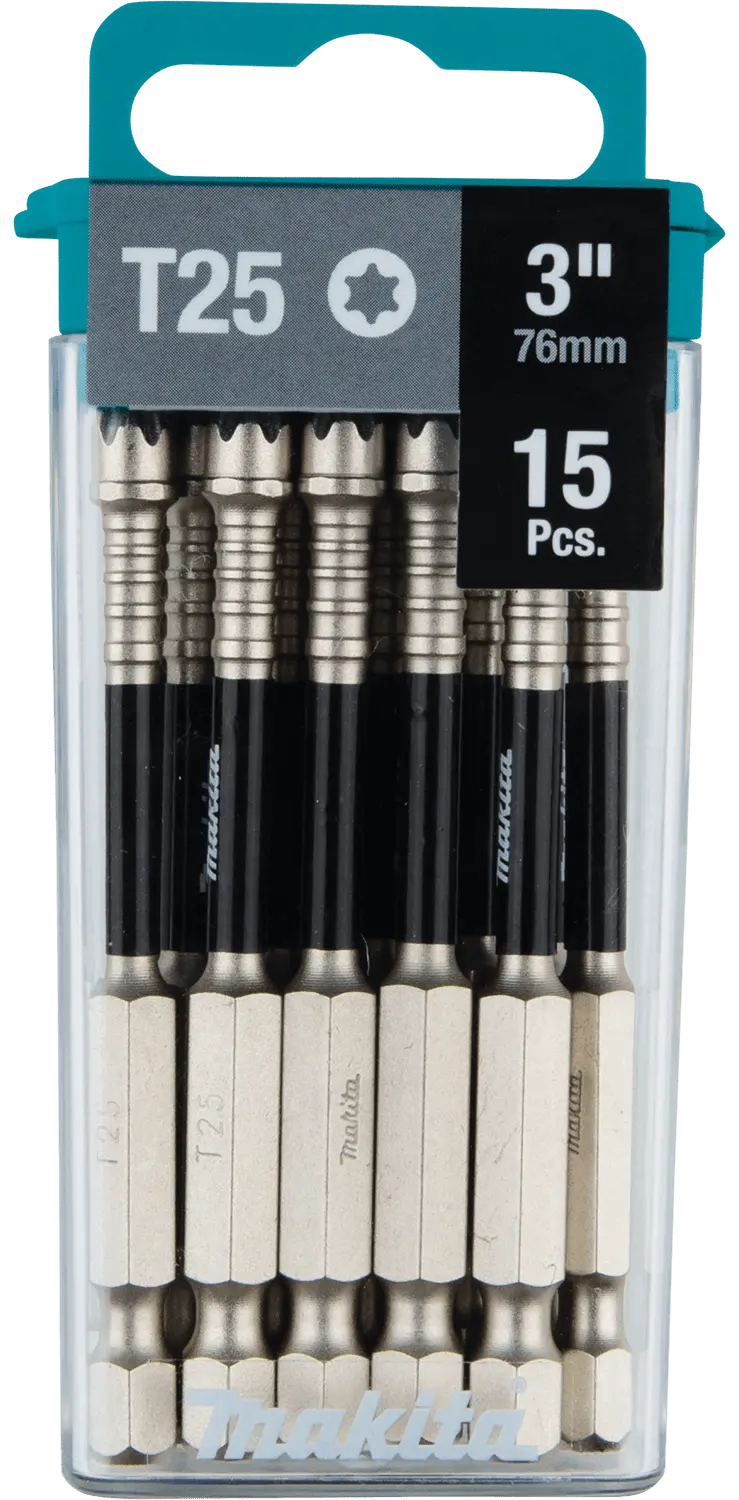 Makita E-01270 Impact Xps T25 Torx 3" Heavy-Duty Power Bit (15-Pack) 1
