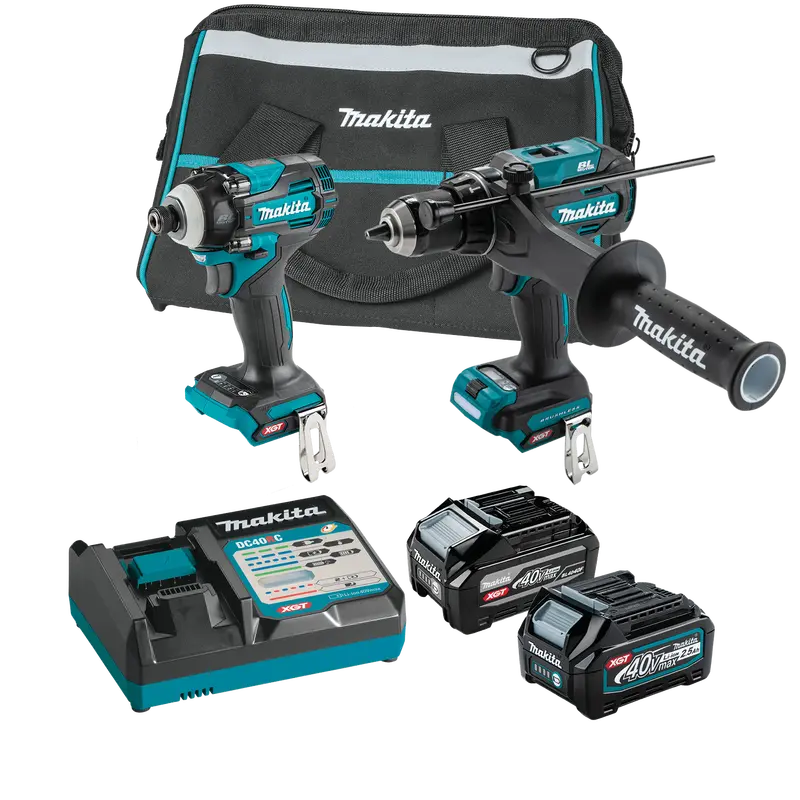 Makita Gt202Su1D1 Xgt 40V Brushless Combo Kit – 2-Piece (2.5Ah + 4.0Ah Batteries) 1