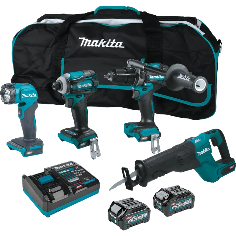 Makita Gt401M1D1 Xgt 40V Max 4-Piece Brushless Combo Kit – Includes 2.5Ah & 4.0Ah Batteries 1