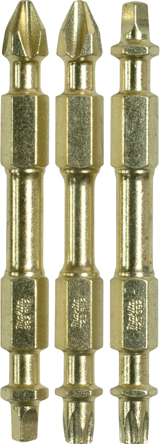 Makita Impact Gold Assorted 2-1/2" Double-Ended Power Bits – 3-Piece Set 1