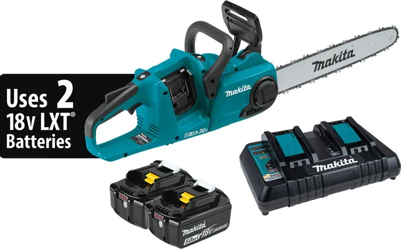 Makita Xcu04Pt 36V (Dual 18V) Lxt Brushless 16-Inch Chainsaw Kit – 5.0Ah Battery Included 1