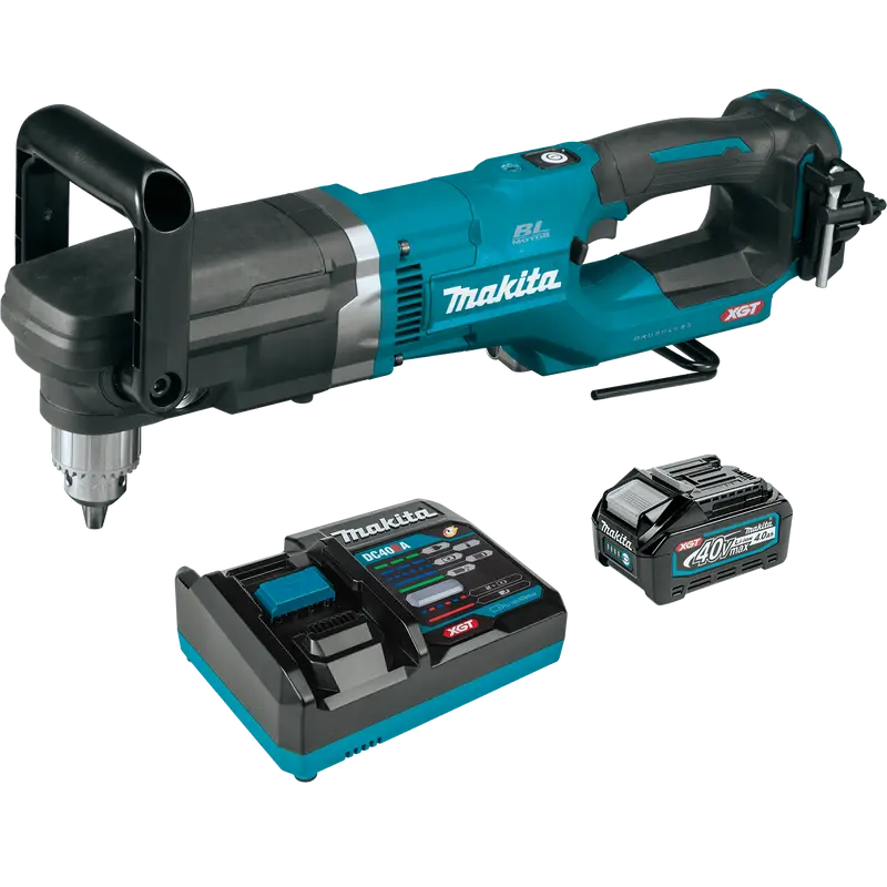 Makita Xgt 40V Max Brushless Right-Angle Drill Kit – 1/2" Chuck, 4.0Ah Battery Included 1