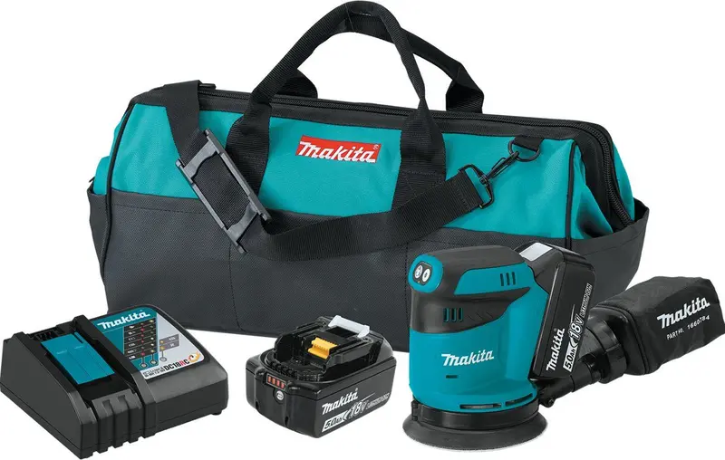 Makita Xob01T Lxt 5-Inch Random Orbit Sander Kit – 5.0Ah Battery Included 1