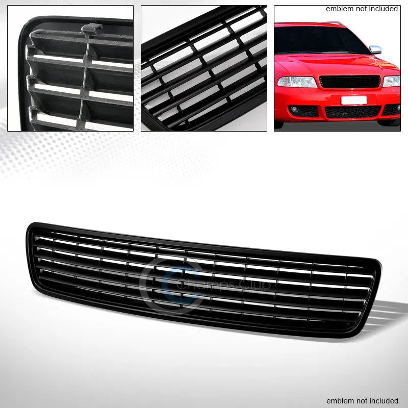 Matte Black Horizontal Grille Cover For Hood & Bumper – Audi A4/S4 B5 (1996–2001/2002) 1