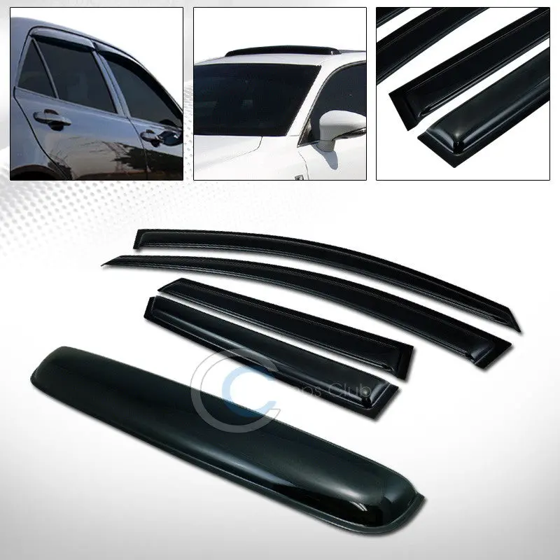 Mazda 3 (2010–2013) Smoke-Tinted Window Visors With Sunroof/Moonroof Protection 1