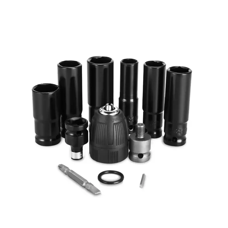 Onevan 12-Piece Impact Wrench Socket Adapter Kit With Hex Drive Sizes 1