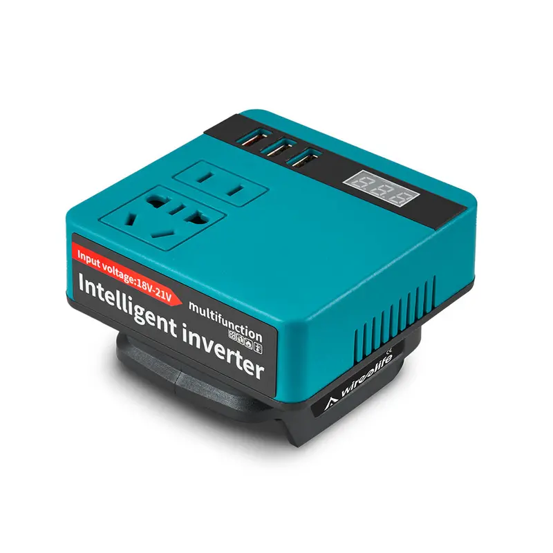 Onevan 120W 18V Dc To 220V Ac Power Inverter For Makita Battery-Powered Appliances 1