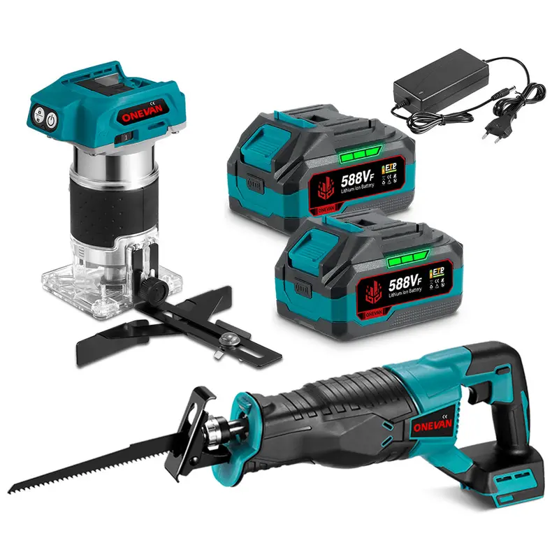 Onevan 2-In-1 Cordless Kit: 32Mm Reciprocating Saw & Trimming Machine — 3.0Ah 1