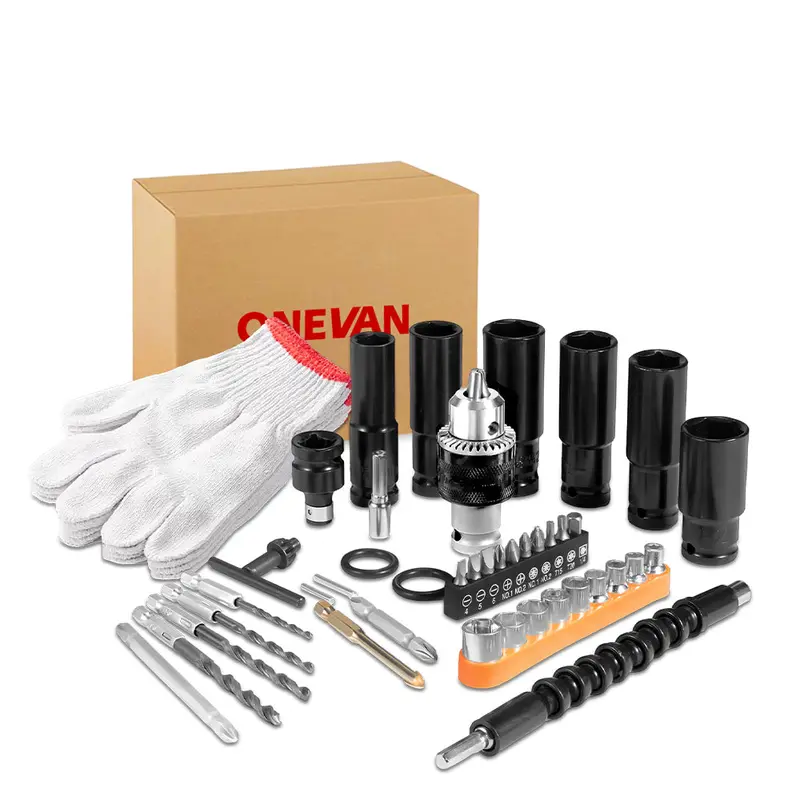 Onevan 44-Piece Ratchet Accessory Kit – Includes 1/2" Drive Sockets, Wrenches, And Combination Tools 1