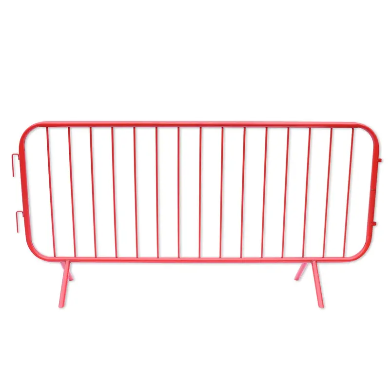Powder-Coated Red Heavy-Duty Pedestrian Barrier 1