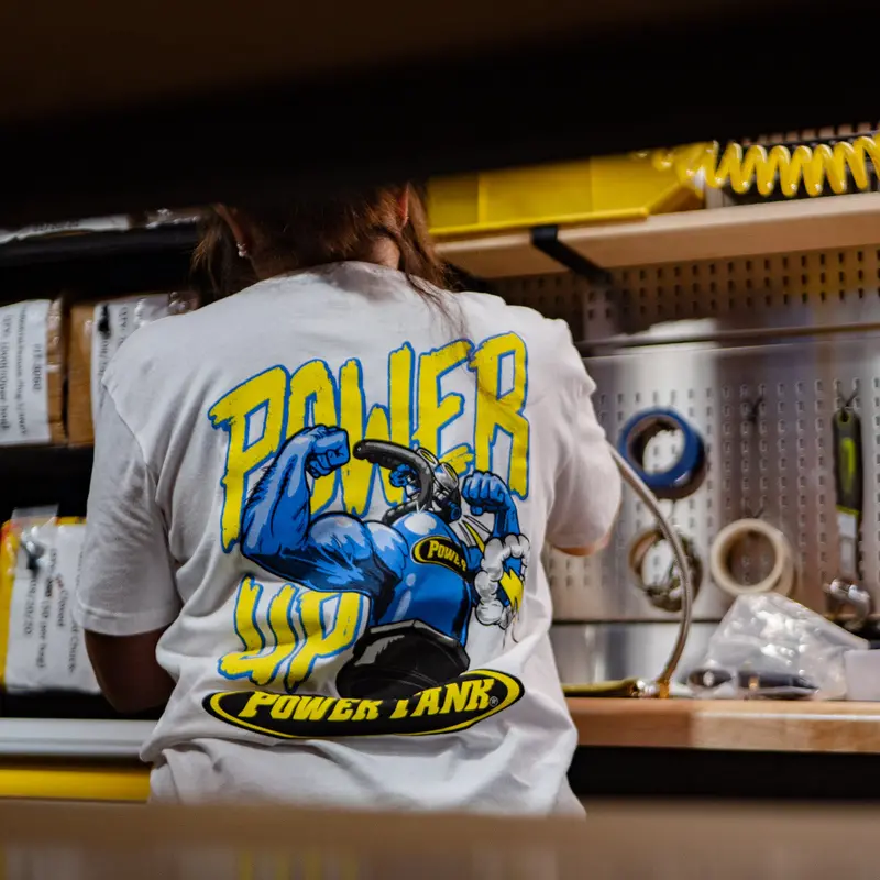 Power Up! Candy Blue Graphic T-Shirt 1