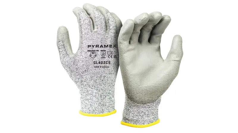 Pyramex Level 5 Cut-Resistant Gloves – 13-Gauge Pu-Coated, Ansi/Isea Certified, Size M 1