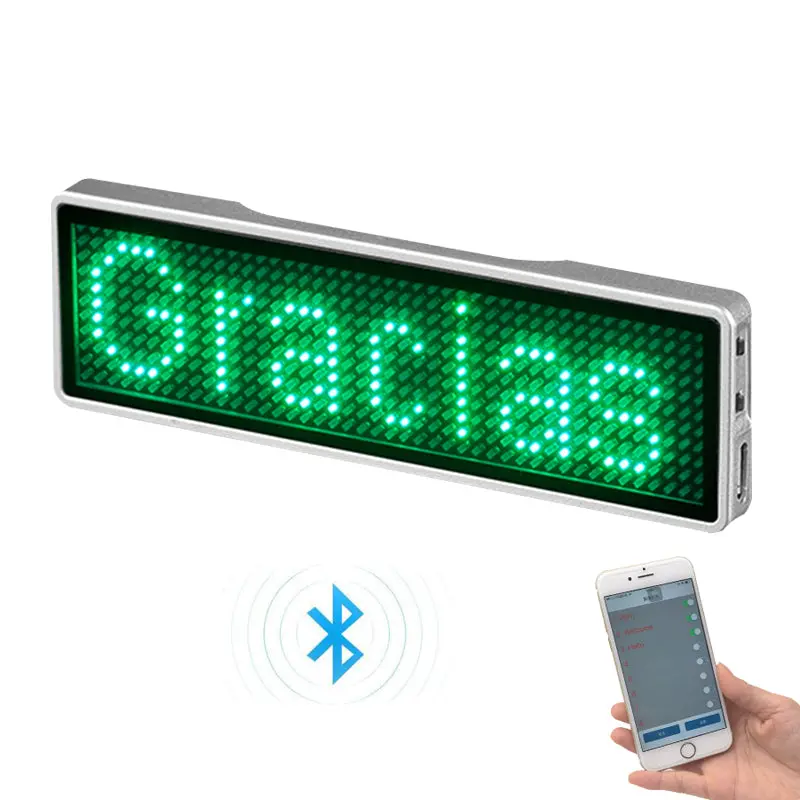 Rechargeable Bluetooth Badge With Green Led Indicator 1