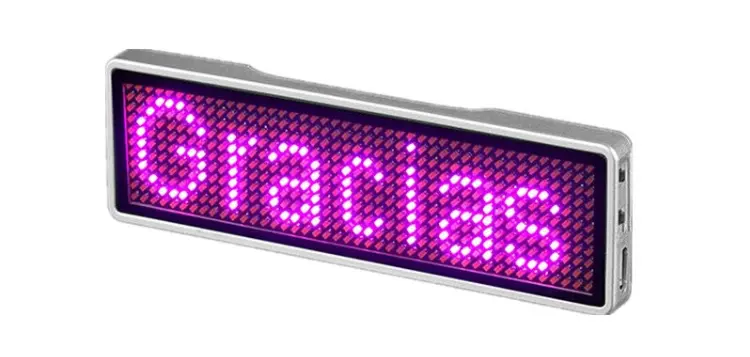 Rechargeable Bluetooth Badge With Pink Led Indicator 1