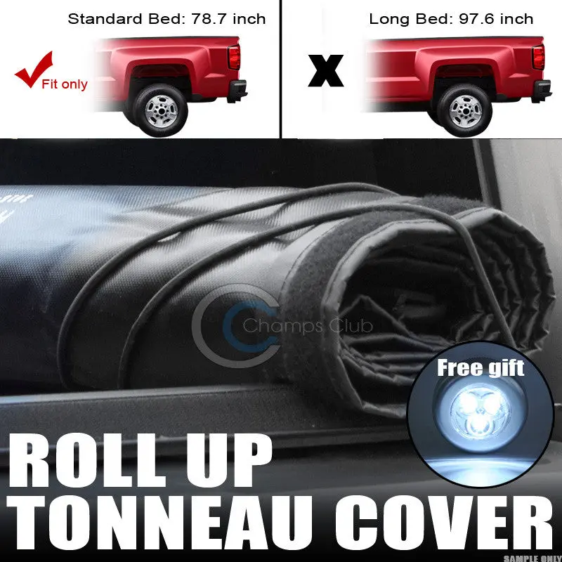 Roll-Up Soft Tonneau Cover For 2004–2006 Toyota Tundra Double & Crew Cab – 6.2-Foot Short Bed 1