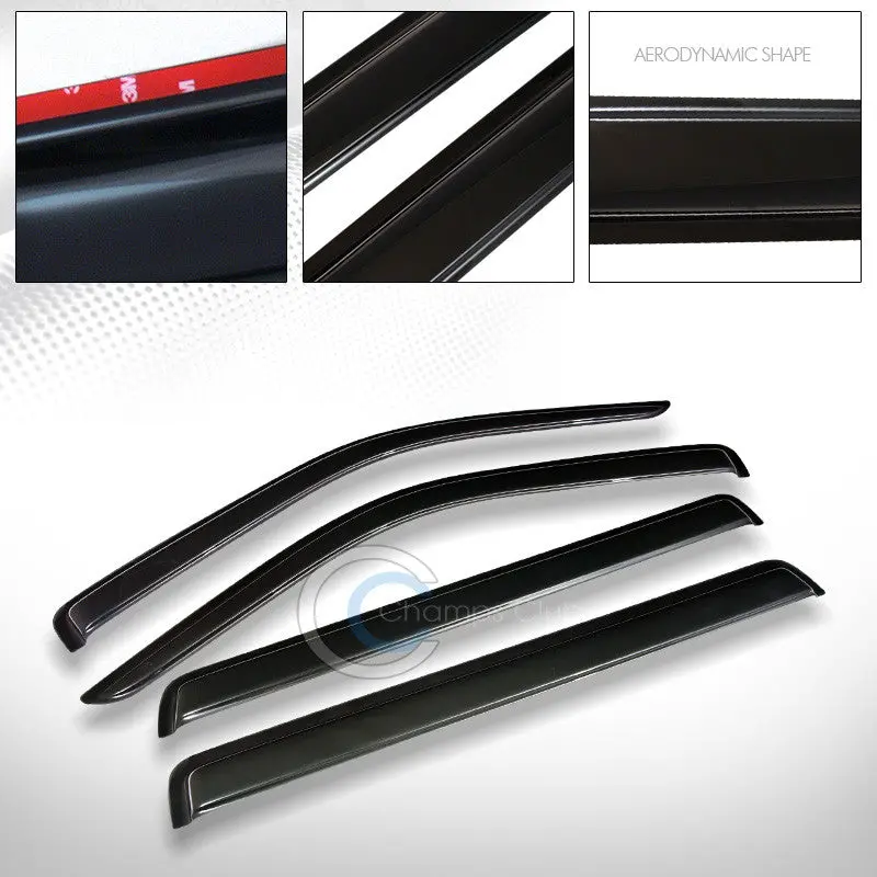Smoke-Tinted Sun And Rain Guard Window Visors (4-Piece Set) For 1997–2003 Mitsubishi Montero Sport 1
