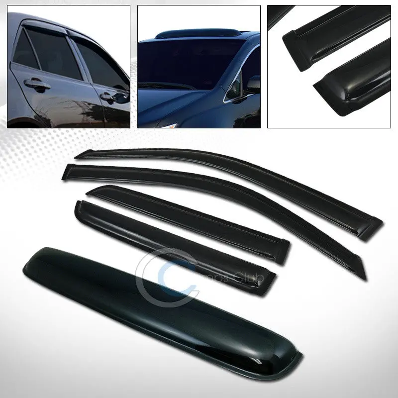 Smoke-Tinted Vent Window Visors And Moonroof Guard For 2003–2009 Toyota 4Runner 1