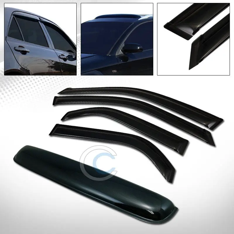 Smoke-Tinted Window Visors And Moonroof Deflector For 2001–2006 Acura Mdx 1