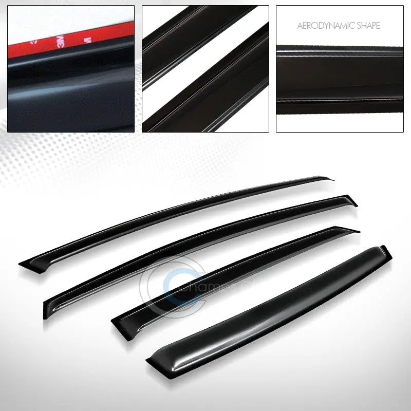 Smoke-Tinted Window Visors For 2012–2017 Ford Focus 4-Door 1