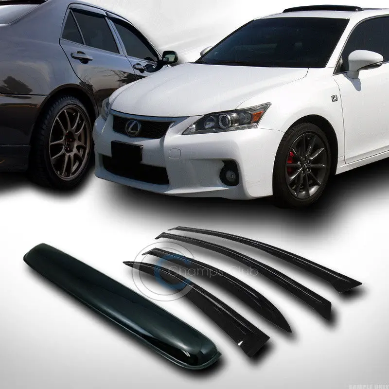 Smoke Vent Visors With Integrated Sunroof Guard For 2006–2011 Honda Civic Sedan 1